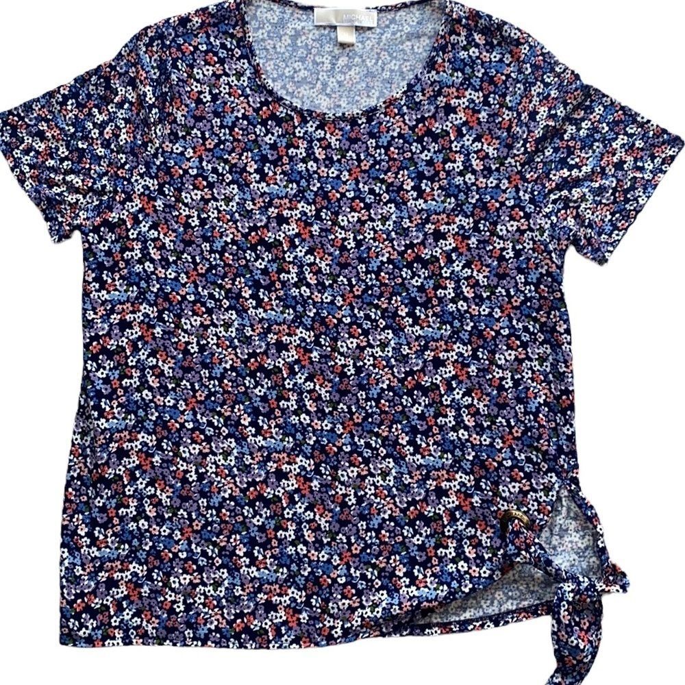 MICHAEL Michael Kors Floral Side Tie Top!